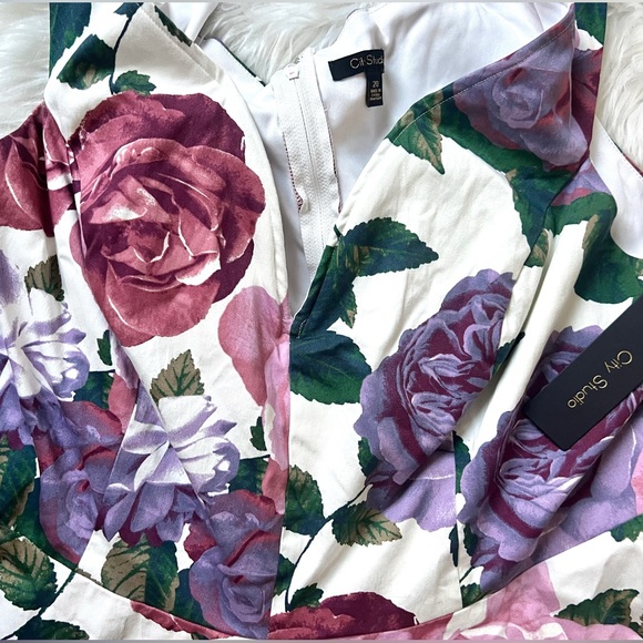 NWT City Studio 2X Spring Floral Dress - Picture 2 of 7